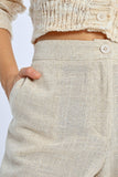 High Waist Linen Shorts
