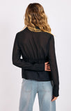 Members Only Sheer Ruffle Blouse