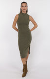 On the Path Knit Turtleneck Midi Dress