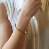 Faithful Cross Bangle-Mocha