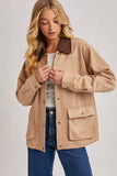 Faux Suede Barn Jacket
