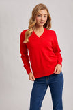 Ribbed V-Neck Sweater