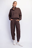 RIB BRUSH COCOON PANT