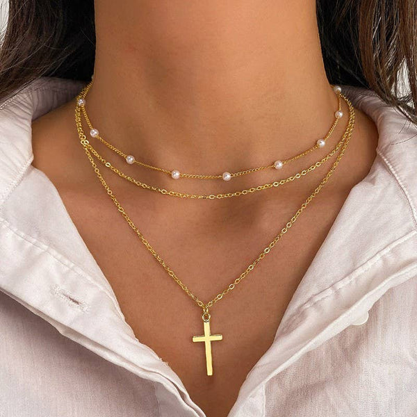 STAINLESS STEEL CROSS NECKLACE