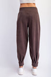 RIB BRUSH COCOON PANT