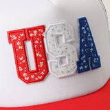 USA Floral Letter Patch Trucker Hat