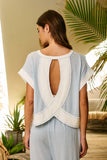 Open Back Reverse Stitch Stripe Too