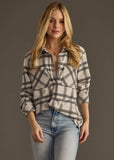 Gray & Charcoal Plaid Button Up