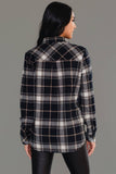 Black, White & Tan Plaid Button Up