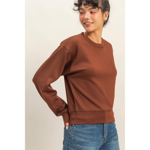 Double Knit Crew Neck Sweatshirt