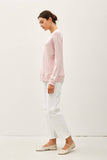 BUTTERY  HACCI BRUSHED PULLOVER KNIT TOP
