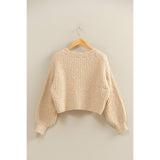 Fluffy Knit Button-Up Cardigan Sweater