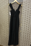 V-Trim Wire Detailed Sleeveless Jumpsuit