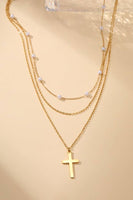 STAINLESS STEEL CROSS NECKLACE