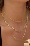 18K STAINLESS LAYERED NECKLACE