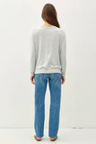 BUTTERY  HACCI BRUSHED PULLOVER KNIT TOP