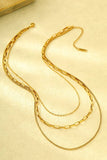 18K STAINLESS LAYERED NECKLACE
