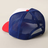 USA Floral Letter Patch Trucker Hat