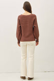 HORIZONTAL RIBBED LONG SWEATER