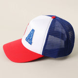 USA Floral Letter Patch Trucker Hat