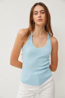 Solid Rib Scoop Neck Tank