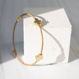 Faithful Cross Bangle-Mocha