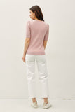Shirred Short Sleeve Sweater