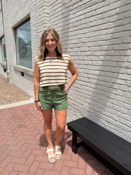 Lingering Light Striped Knit Top