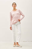 BUTTERY  HACCI BRUSHED PULLOVER KNIT TOP