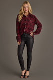 Maroon & Black Plaid Button Up