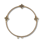 Faithful Cross Bangle-Mocha