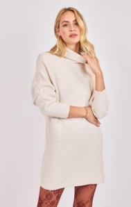 Anya Turtleneck Tunic Length Sweater