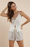 Beck Button Front Sweater Tank