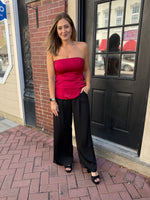 Romy Satin Pleated Pant