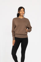 Brushed Dolman Sleeve Crew Neck