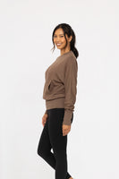 Brushed Dolman Sleeve Crew Neck