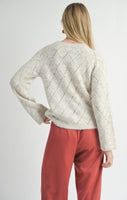 Irisha Diamond Pointelle Sweater