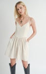 Lend Love Corset Seam Flare Mini Dress