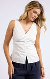 Like Totally Ruched Sleeveless Top