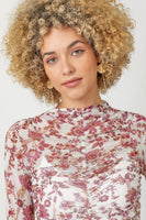 Mock Neck Ruching Top