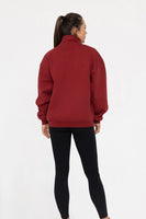 Fleece Mock Neck Pullover Sweater