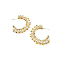 Rica Freshwater Pearl Hoop Earrings