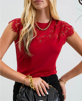 Scallop Edge Lace Top