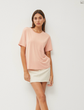 Bamboo Basic Round Neck Short Sleeve Shirt