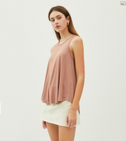 Soft Flowy Round Neck Tank Top