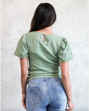 Puff Sleeve Top in Dill