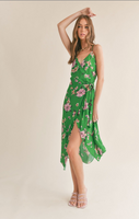 Greener Side Midi Wrap Dress