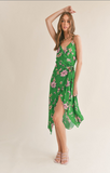 Greener Side Midi Wrap Dress