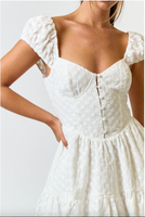 Cotton Eyelet Puff Sleeve Dress