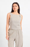 See Me Stripe Pleated Top